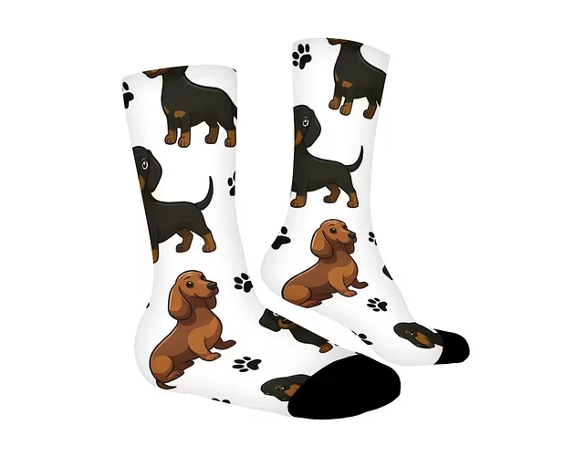 Calcetines divertidos perrito salchicha Unisex