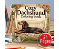 Libro para colorear de perritos salchicha  (24 páginas)