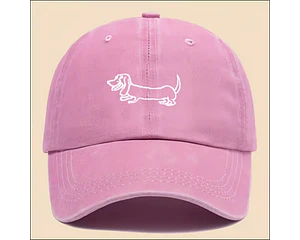 Gorro Jockey dachshund variedad colores - rosado