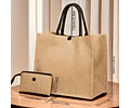Salchi Bag - Bolso yute de playa o de compras dachshund diseño 2 salchis