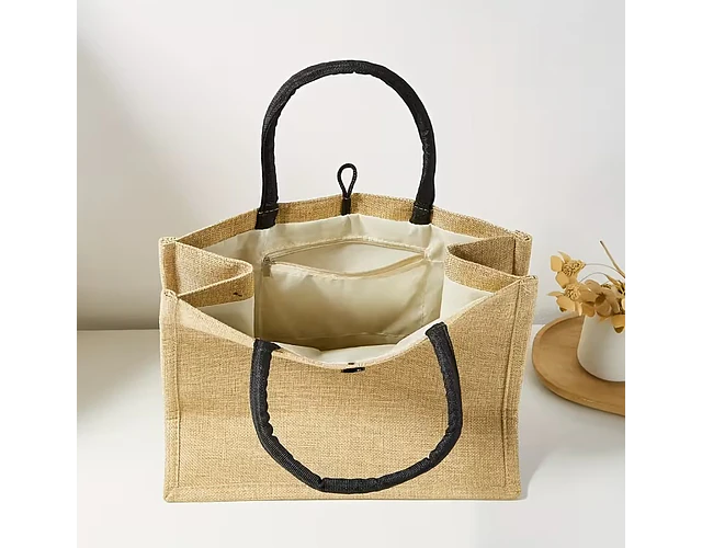 Salchi Bag - Bolso yute de playa o de compras dachshund diseño 2 salchis