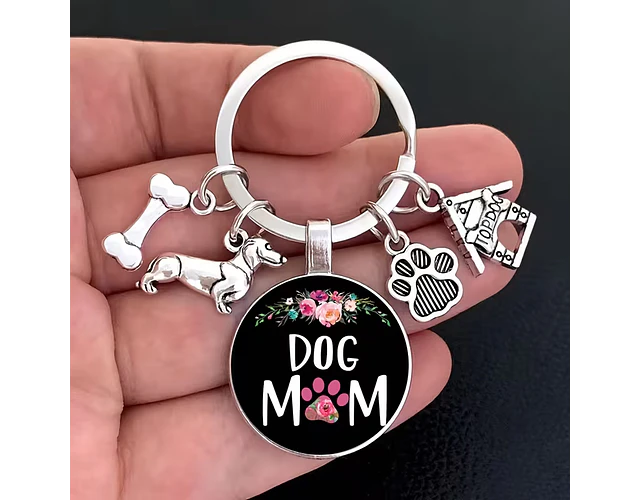 Tierno llavero perritos salchicha Dog mom