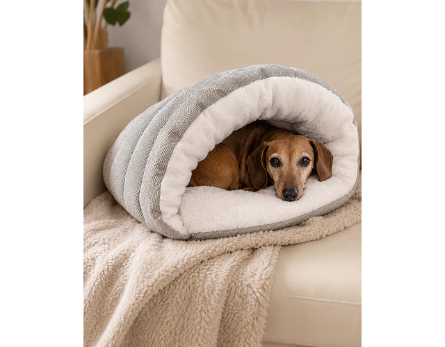 Salchiglú Lino – Cama Cueva para Dachshund