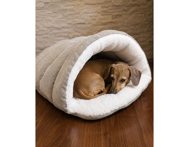 Salchiglú Lino – Cama Cueva para Dachshund