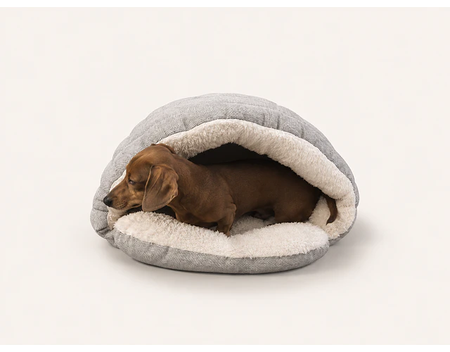 Salchiglú Lino – Cama Cueva para Dachshund