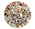50 stickers perritos salchicha