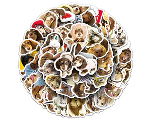 50 stickers perritos salchicha