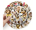 50 stickers perritos salchicha