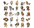 50 stickers perritos salchicha