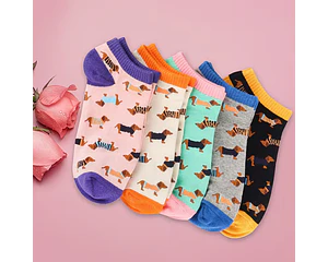 Calcetines salchis de colores cortos