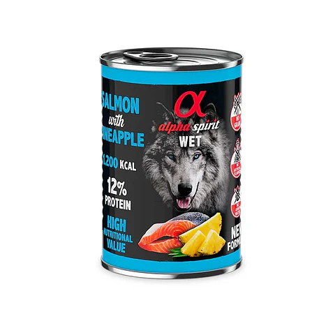 Alpha Spirit Lata Salmon con Piña (400 gr)
