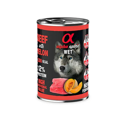 Alpha Spirit Lata Ternera con Melon (400 gr)