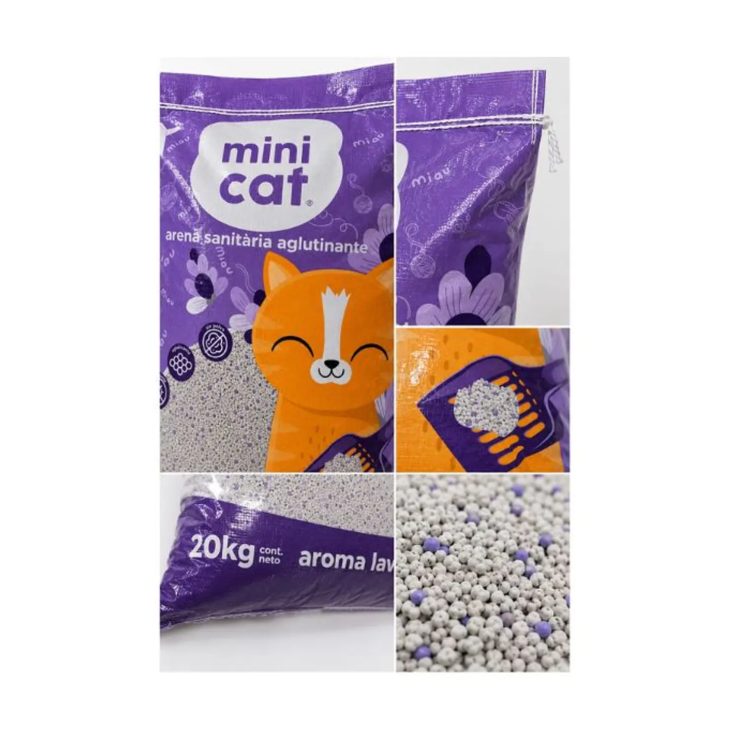 Arena Sanitaria Mini Cat Lavanda 20 Kg 3