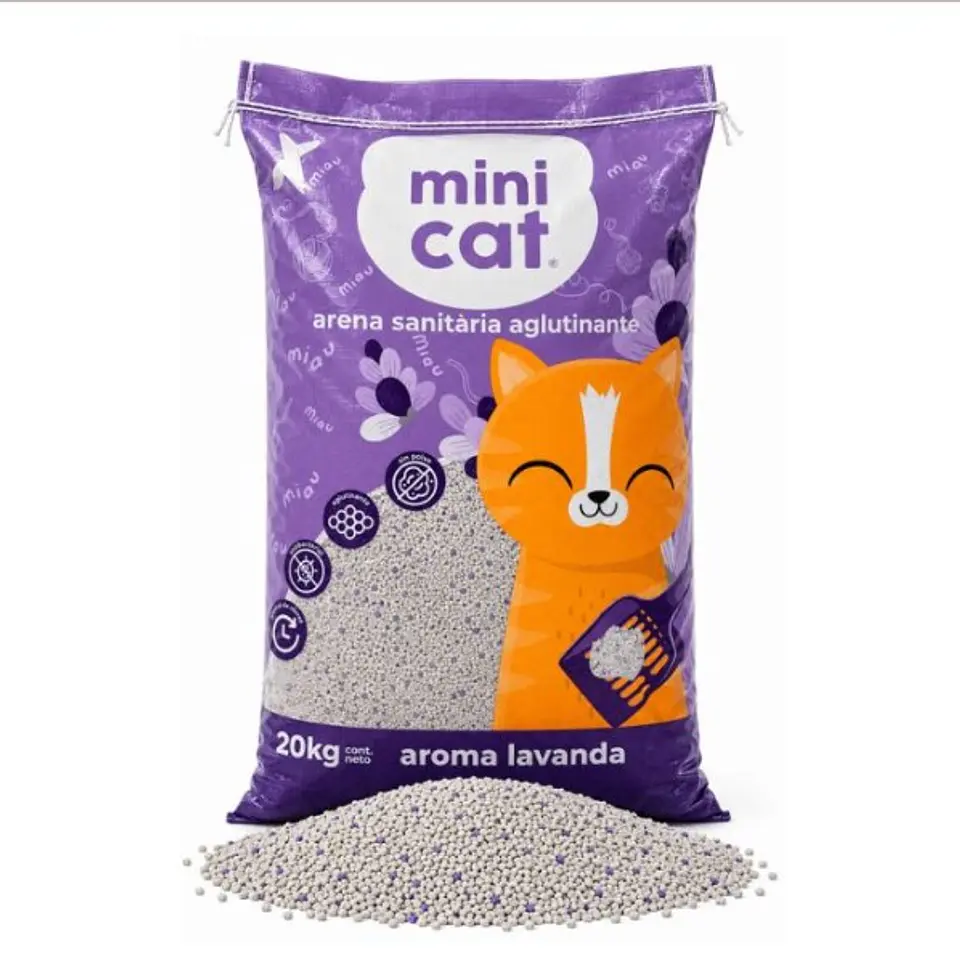 Arena Sanitaria Mini Cat Lavanda 20 Kg 1