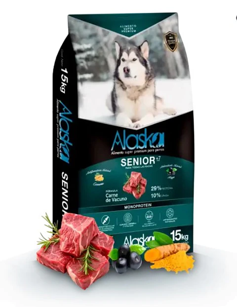 ALASKA SENIOR 15 KILOS - 100% VACUNO