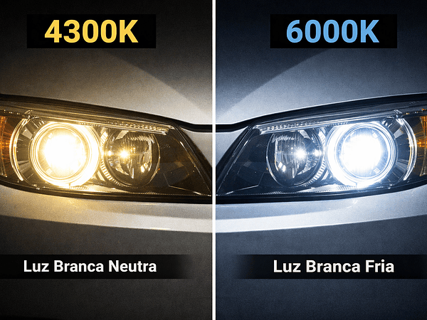 Xenon 4300K vs 6000K: qual escolher?