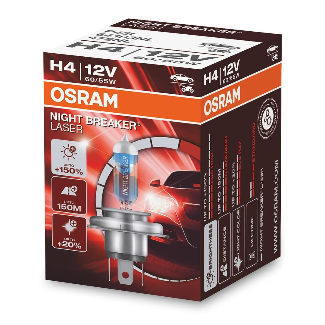 Lâmpada H4 OSRAM Night Breaker Laser (+150%) Next Gen 1