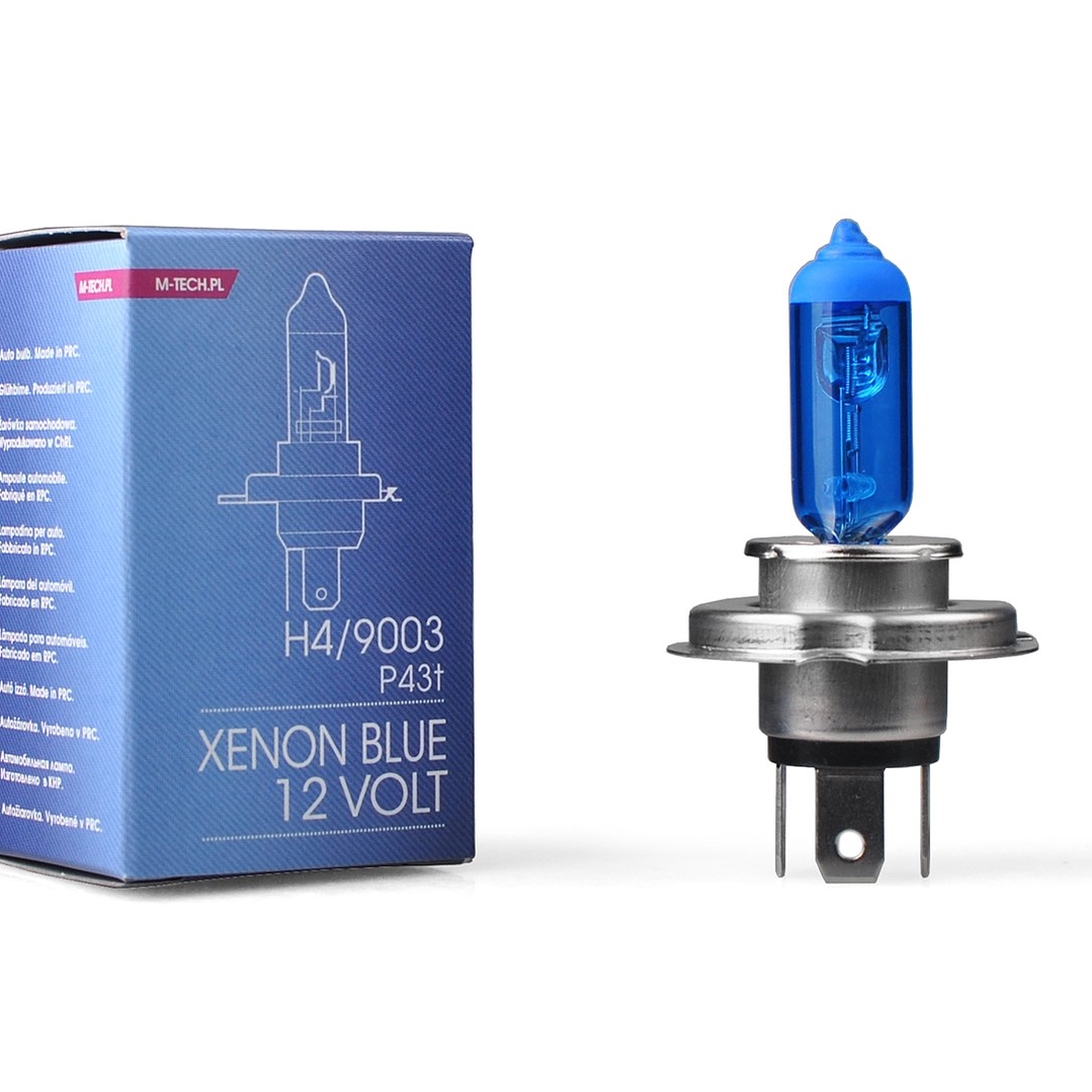 Lâmpada H4 M-TECH Xenon Blue 12V (Efeito Xenon) 1