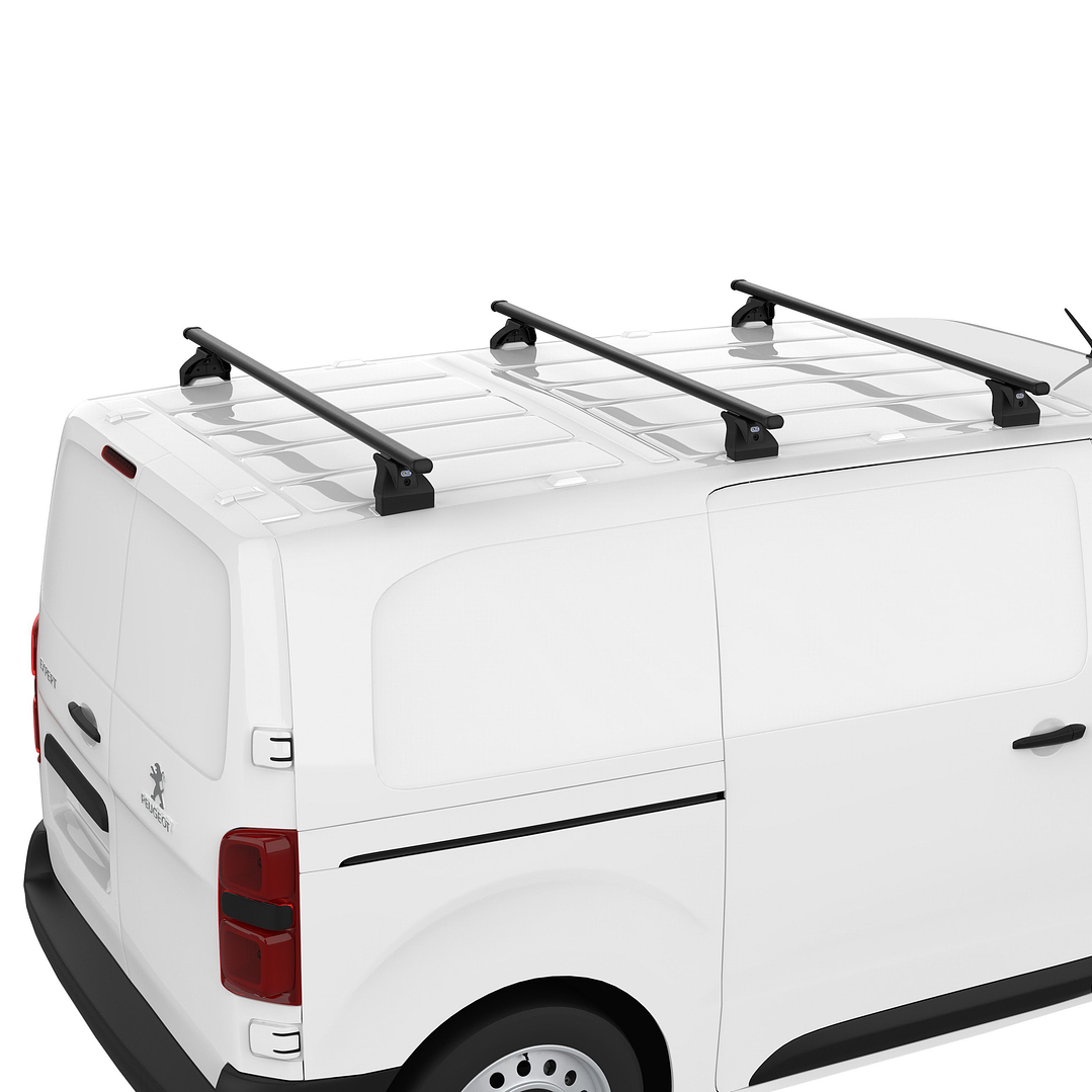 Conjunto de 3 Barras de Tejadilho Cruz para Citroen Berlingo e Peugeot Partner (2008-2018) 1