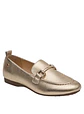 Mocasín Cuero Mujer Oro - Miniatura 1