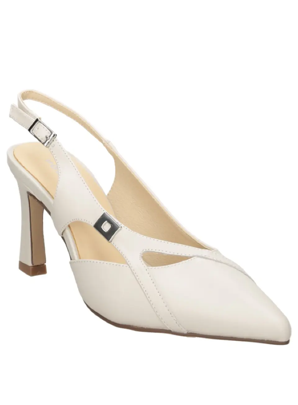 Zapato Cuero Mujer Beige 1