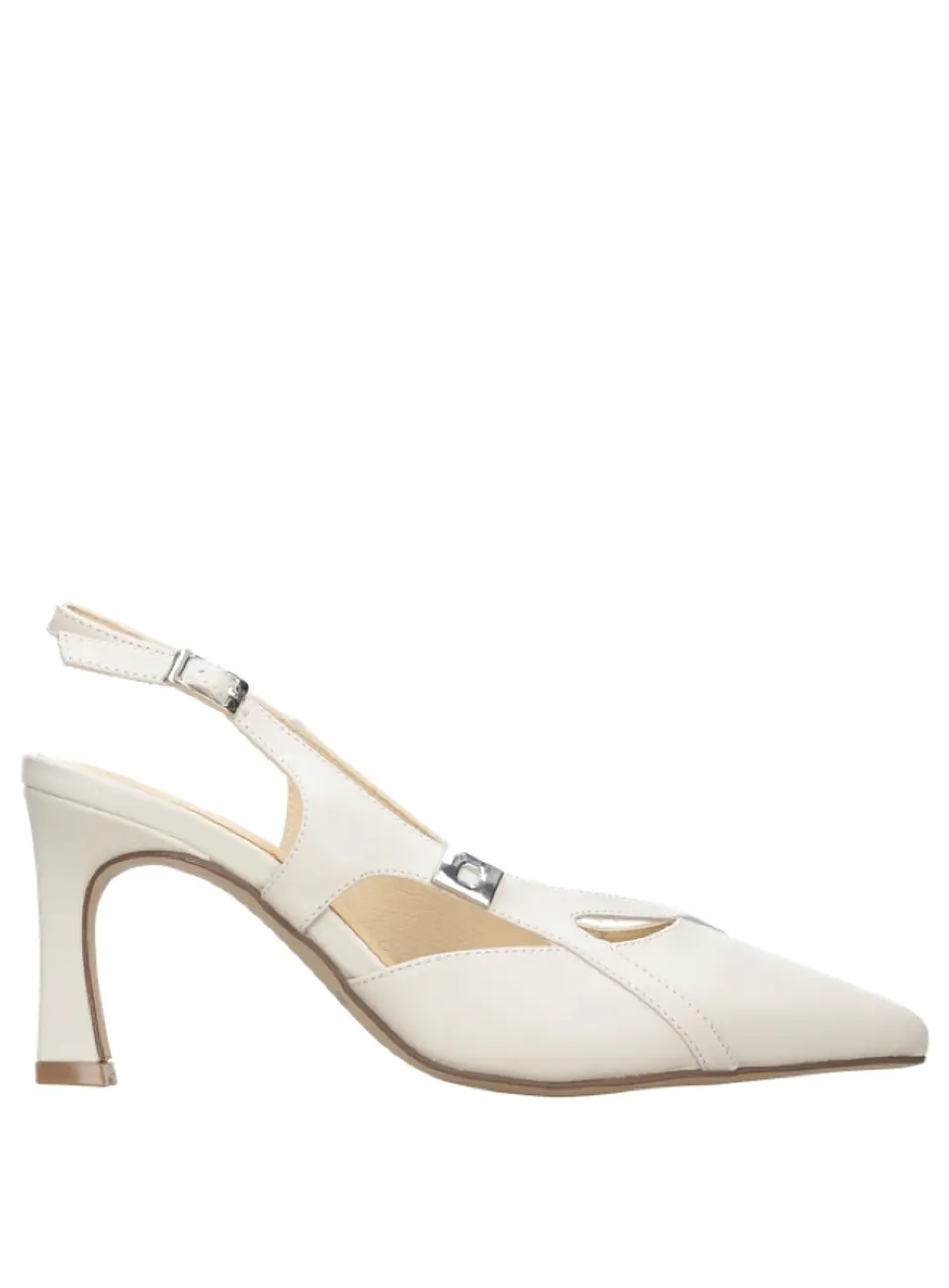 Zapato Cuero Mujer Beige 2