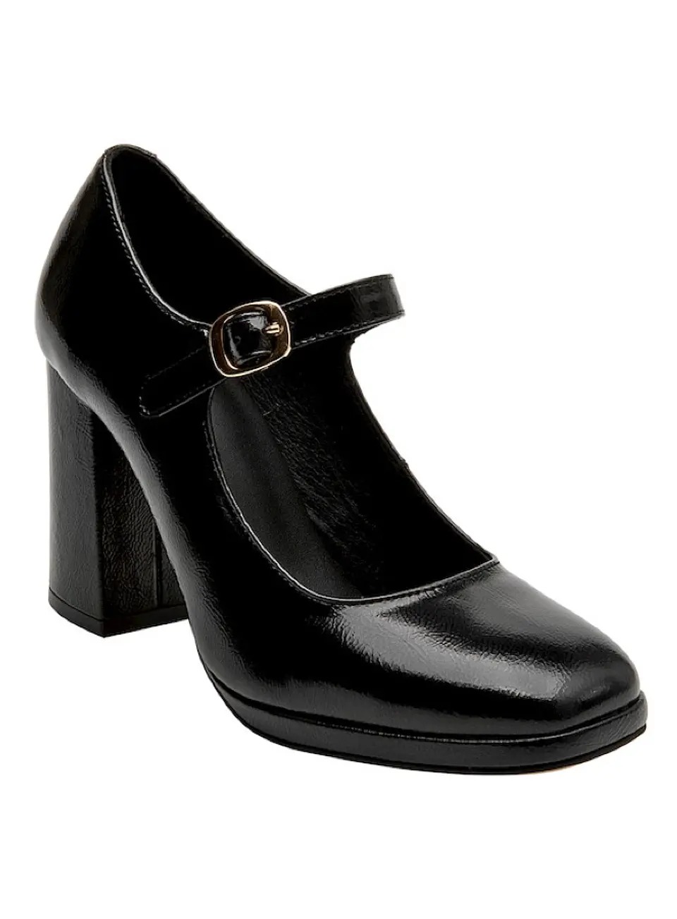 Zapato Cuero Mary Jane Negro 1