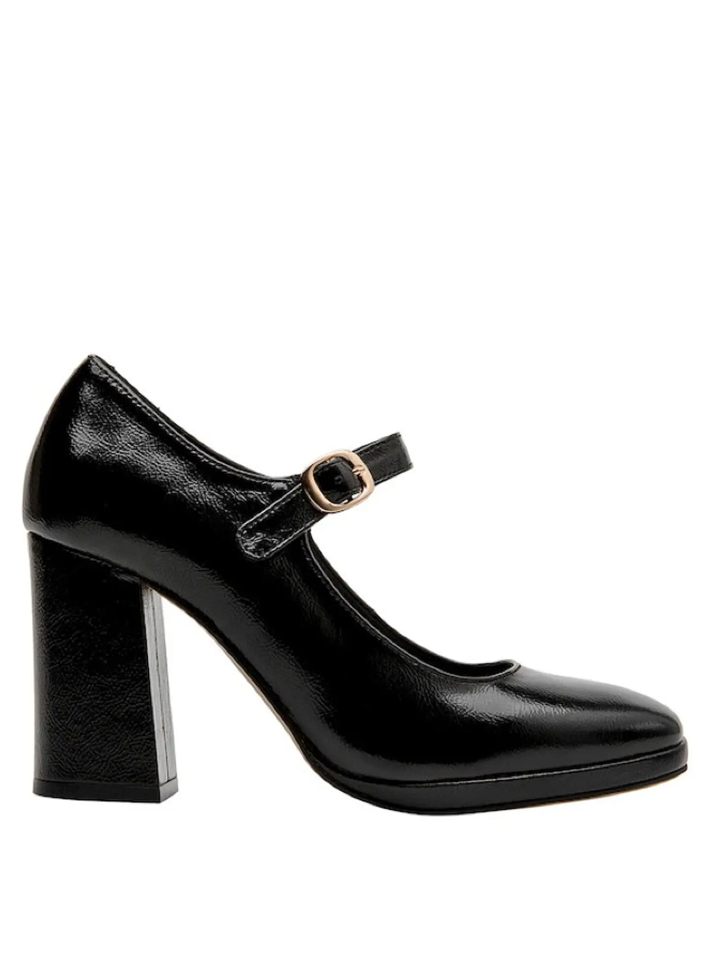 Zapato Cuero Mary Jane Negro 2