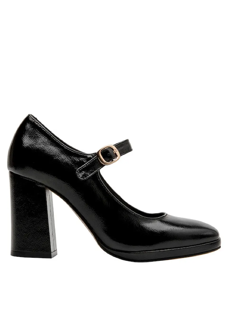 Zapato Cuero Mary Jane Negro 2