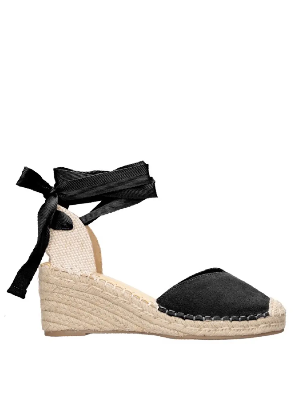 Alpargata Cuero Mujer Negro 2