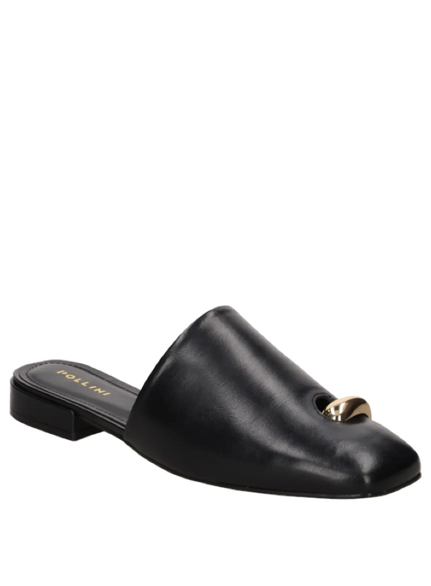 Babuchas Cuero Mujer Negro 1