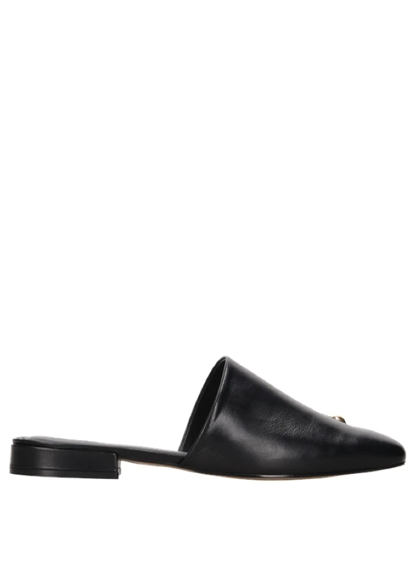 Babuchas Cuero Mujer Negro 2