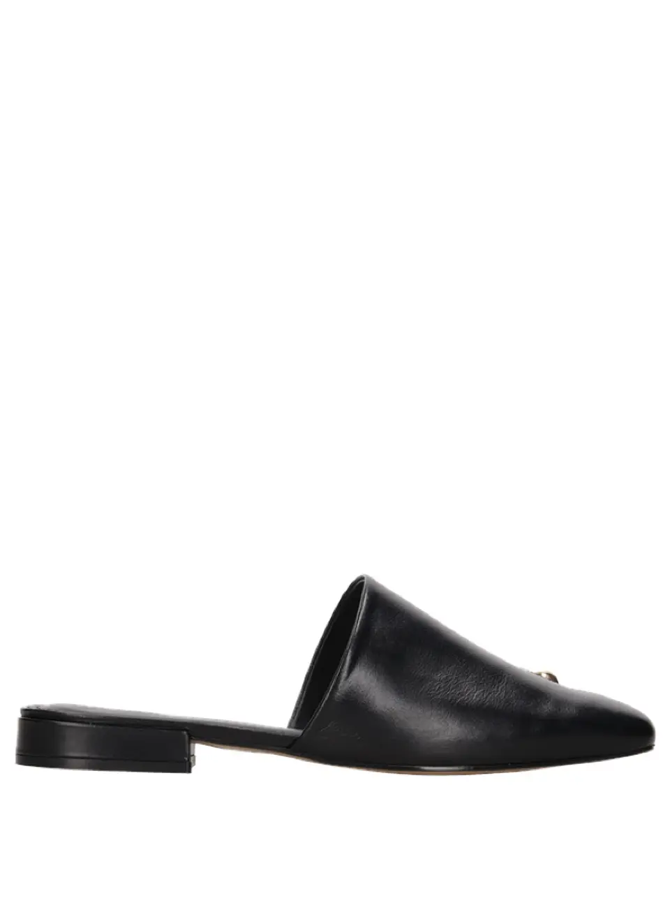 Babuchas Cuero Mujer Negro 2