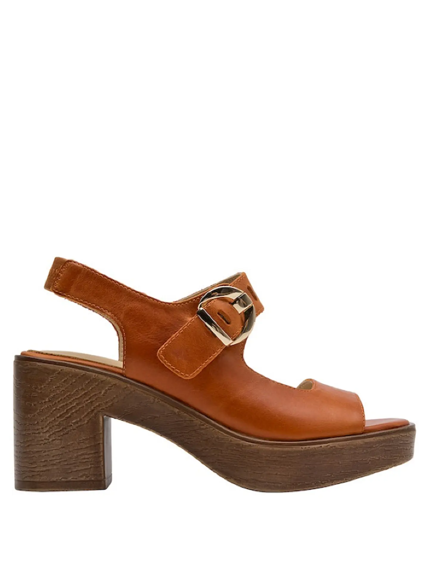 Sandalia Cuero Mujer Coral 2
