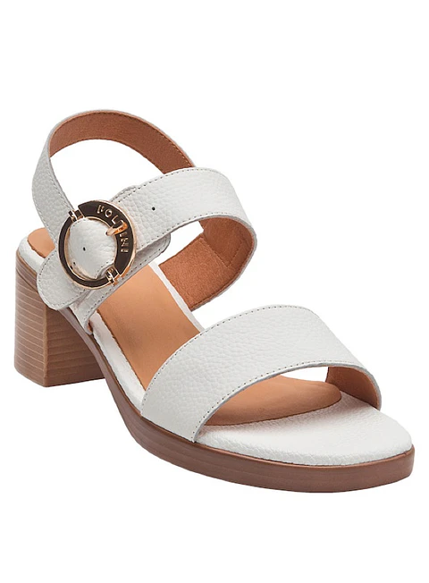 Sandalia Cuero Mujer Blanco