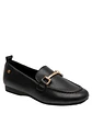 Mocasín Cuero Mujer Negro - Miniatura 1