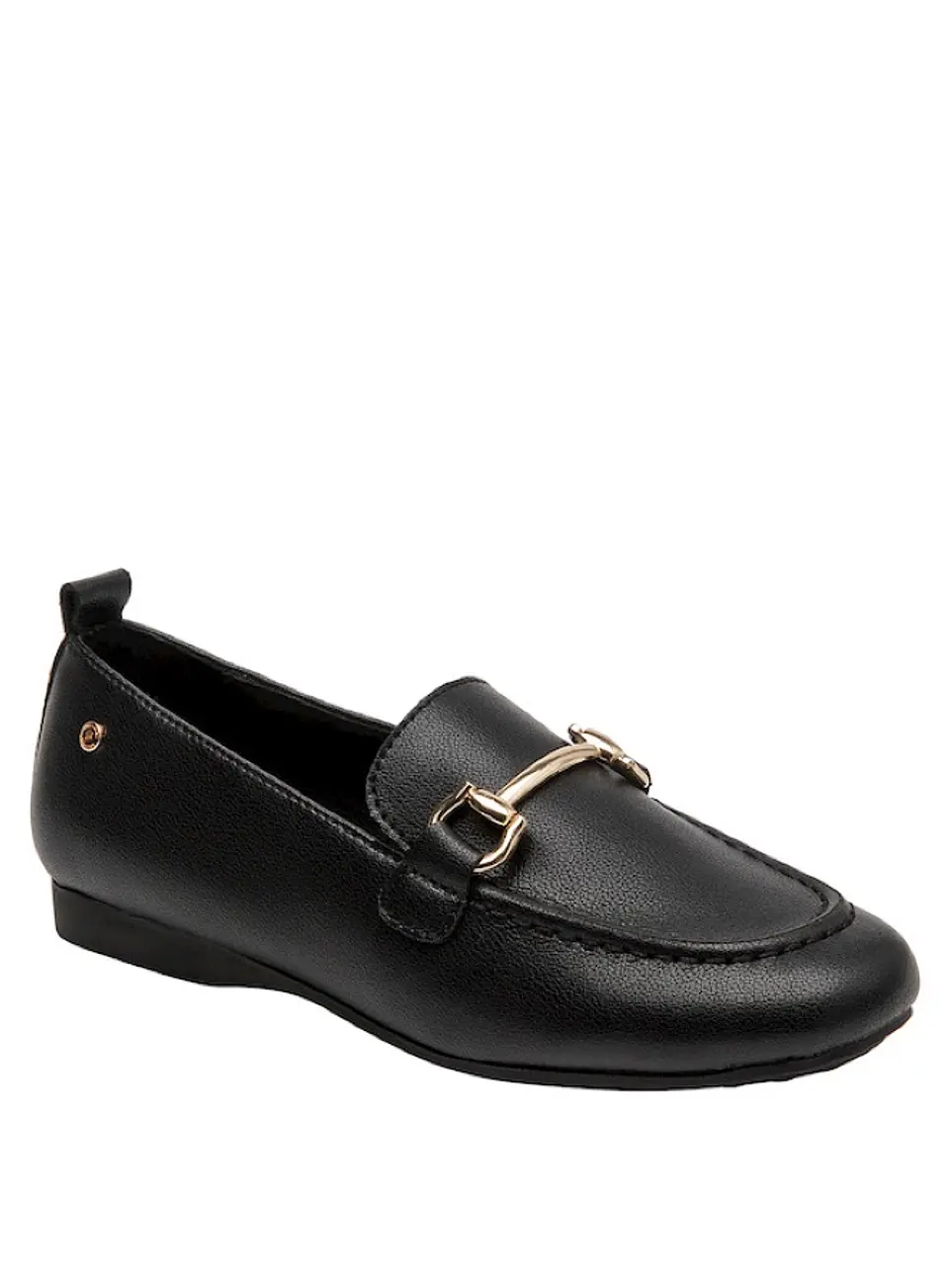 Mocasín Cuero Mujer Negro 1