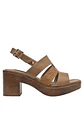 Sandalia Cuero Mujer Camel - Miniatura 2