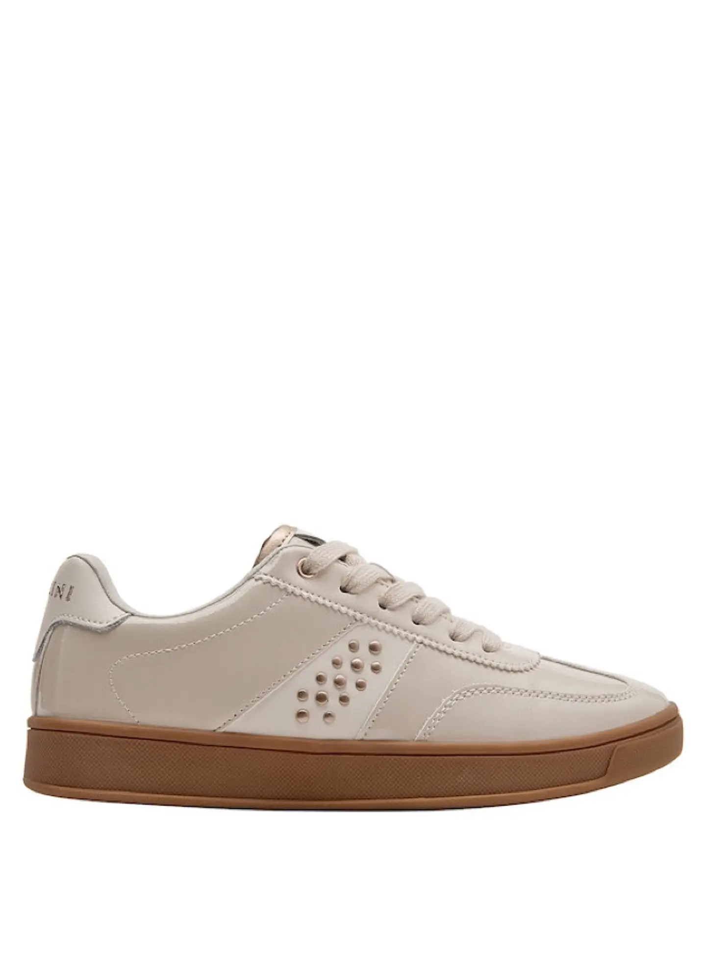 Zapatilla Cuero Mujer Beige 2