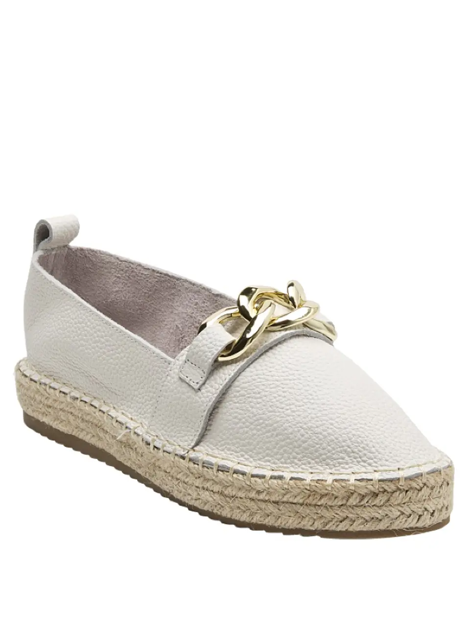 Alpargata Cuero Mujer Beige 1