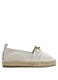 Alpargata Cuero Mujer Beige - Miniatura 2