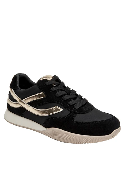 Zapatilla Cuero Mujer Negro