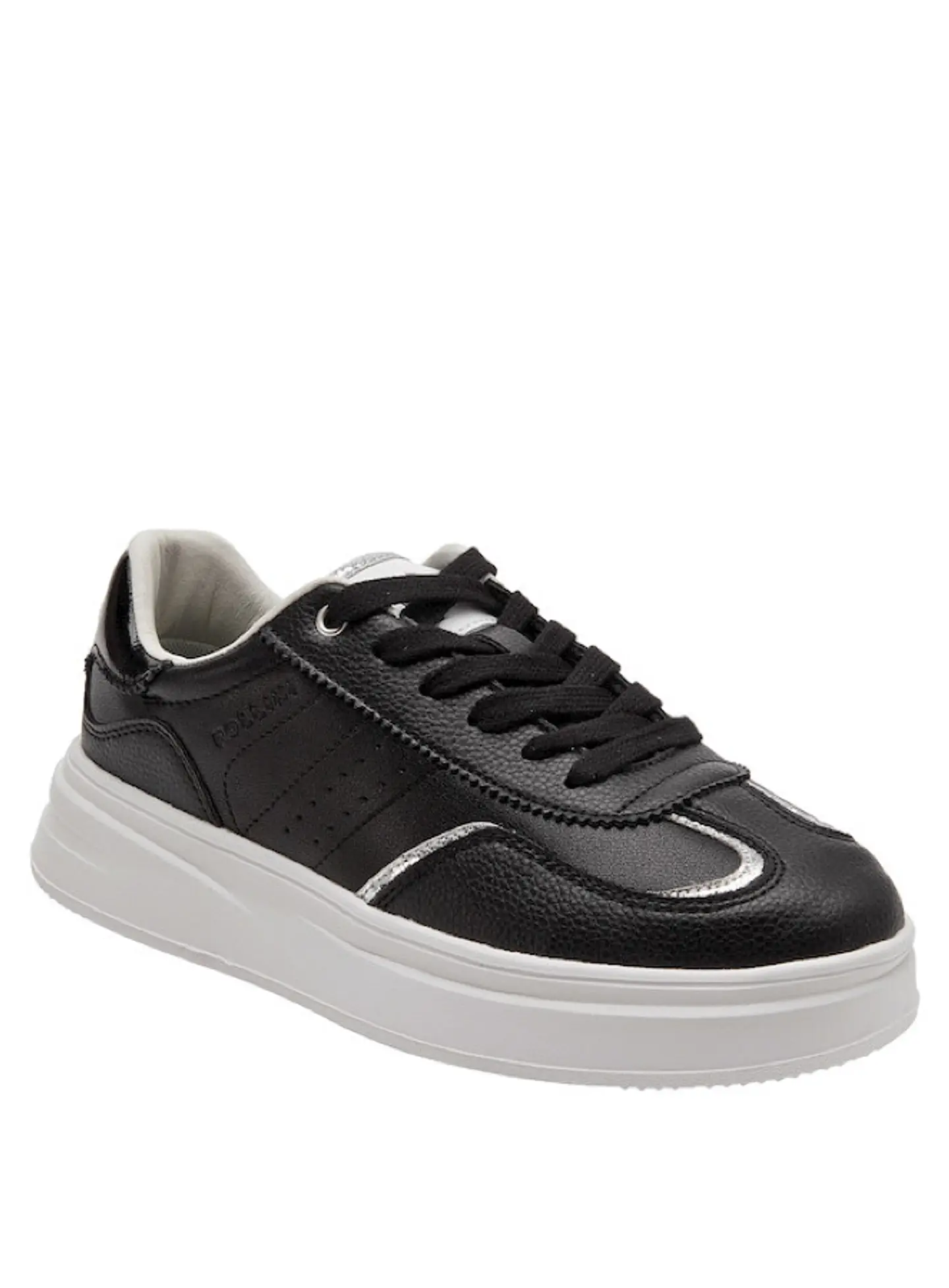Zapatilla Cuero Mujer Negro 1