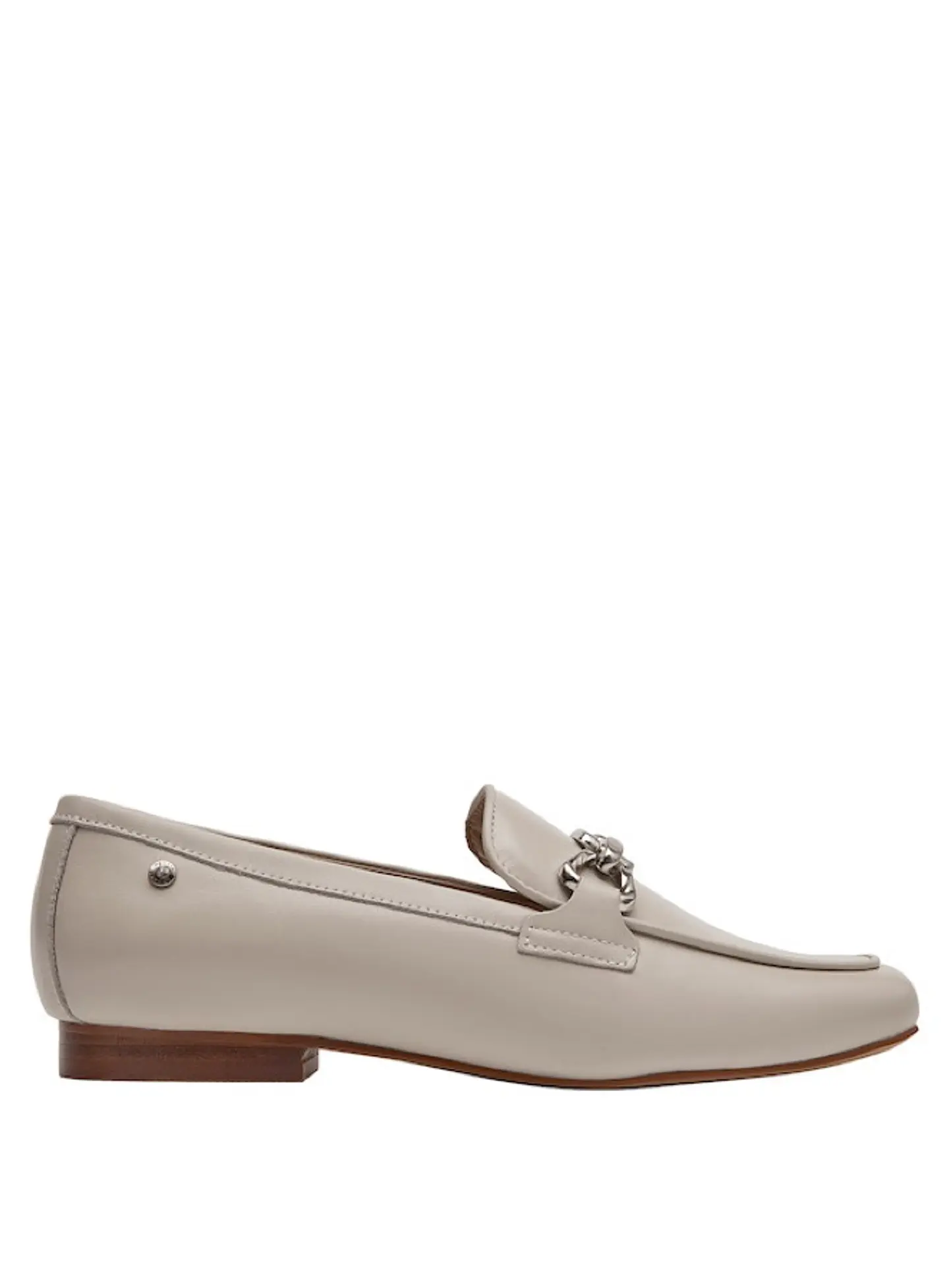 Mocasín Cuero Mujer Beige 2