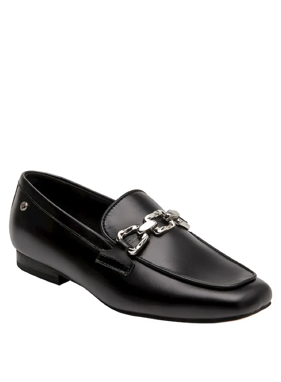 Mocasín Cuero Mujer Negro 1