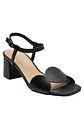Sandalia Cuero Mujer Negro - Miniatura 1