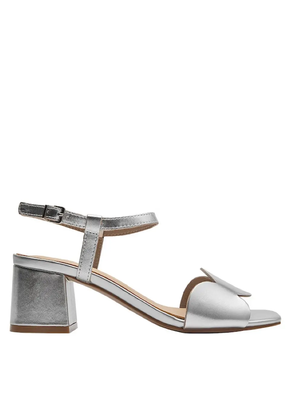 Sandalia Cuero Mujer Plata 2