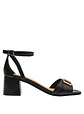 Sandalia Cuero Mujer Negro - Miniatura 2