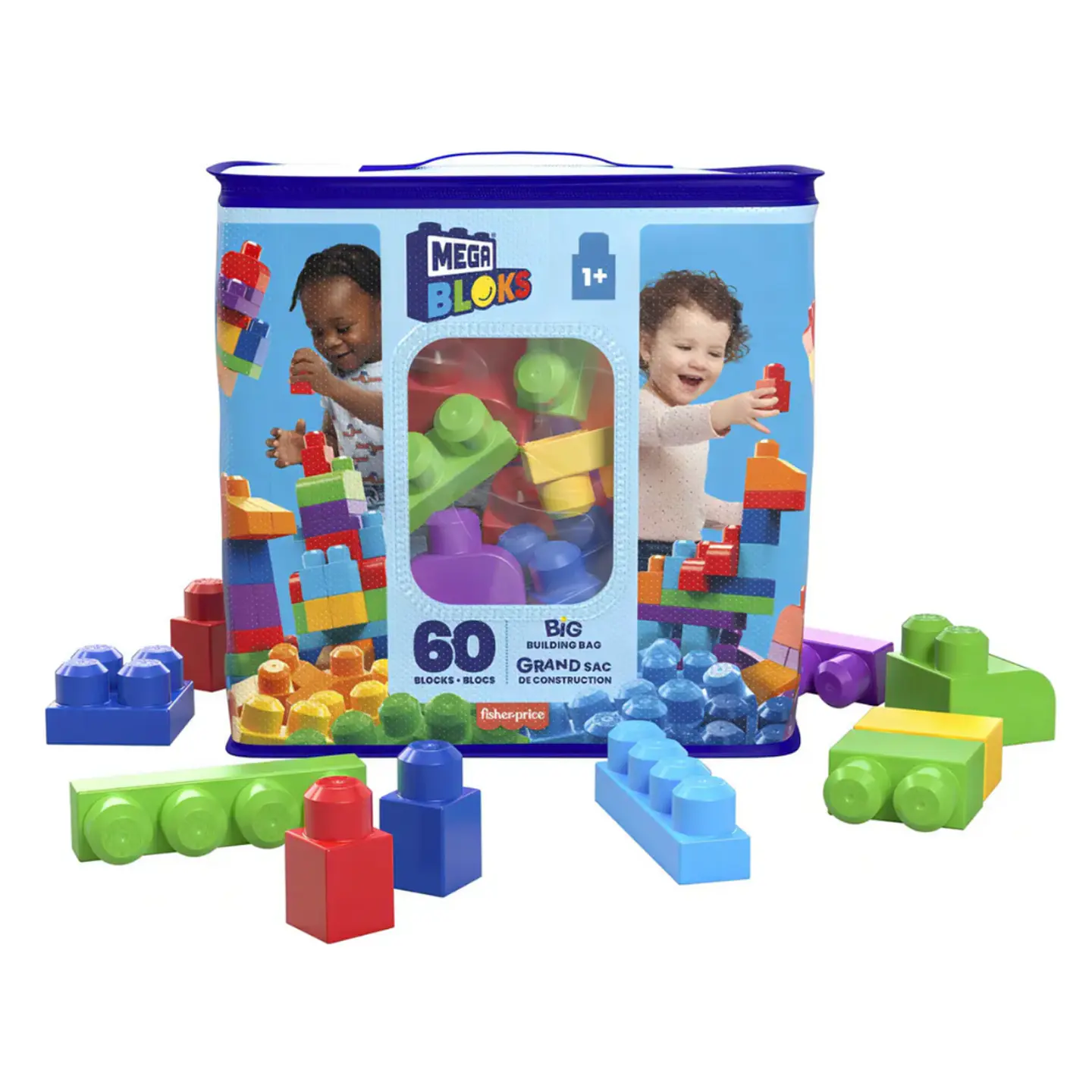 Mega Bloks Construccion Bolsa Clasica 60 bloques 1