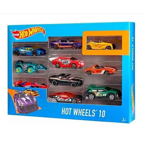 Hot Wheels Die Cast Pack De 10 Autos